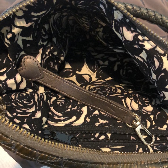 Brighton Purse Vintage Black Nylon Leather Zip Pockets Card Slot Key Hook - Picture 6 of 8